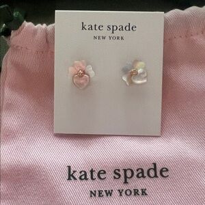 Kate Spade New York Pastel Flower Stud Earrings – With Dust Bag